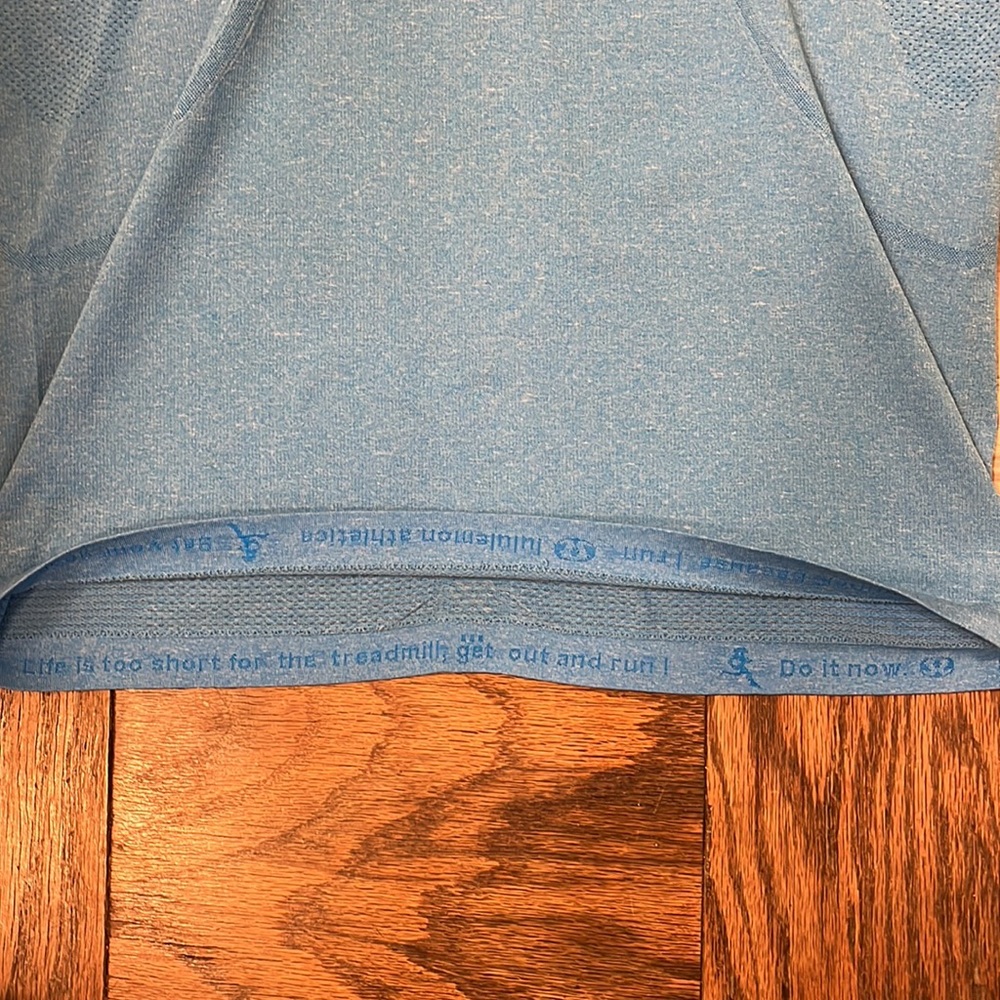 Lululemon Swiftly Tech V-neck short sleeve T-shirt. Color is a light blue. - Picture 5 of 5